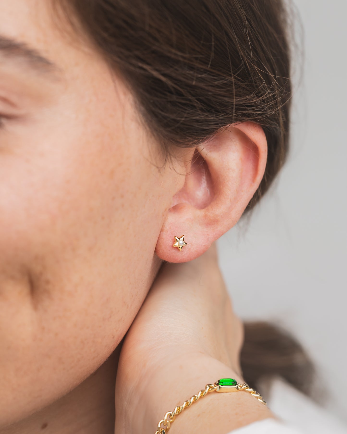Hazel Puffy Heart Studs
