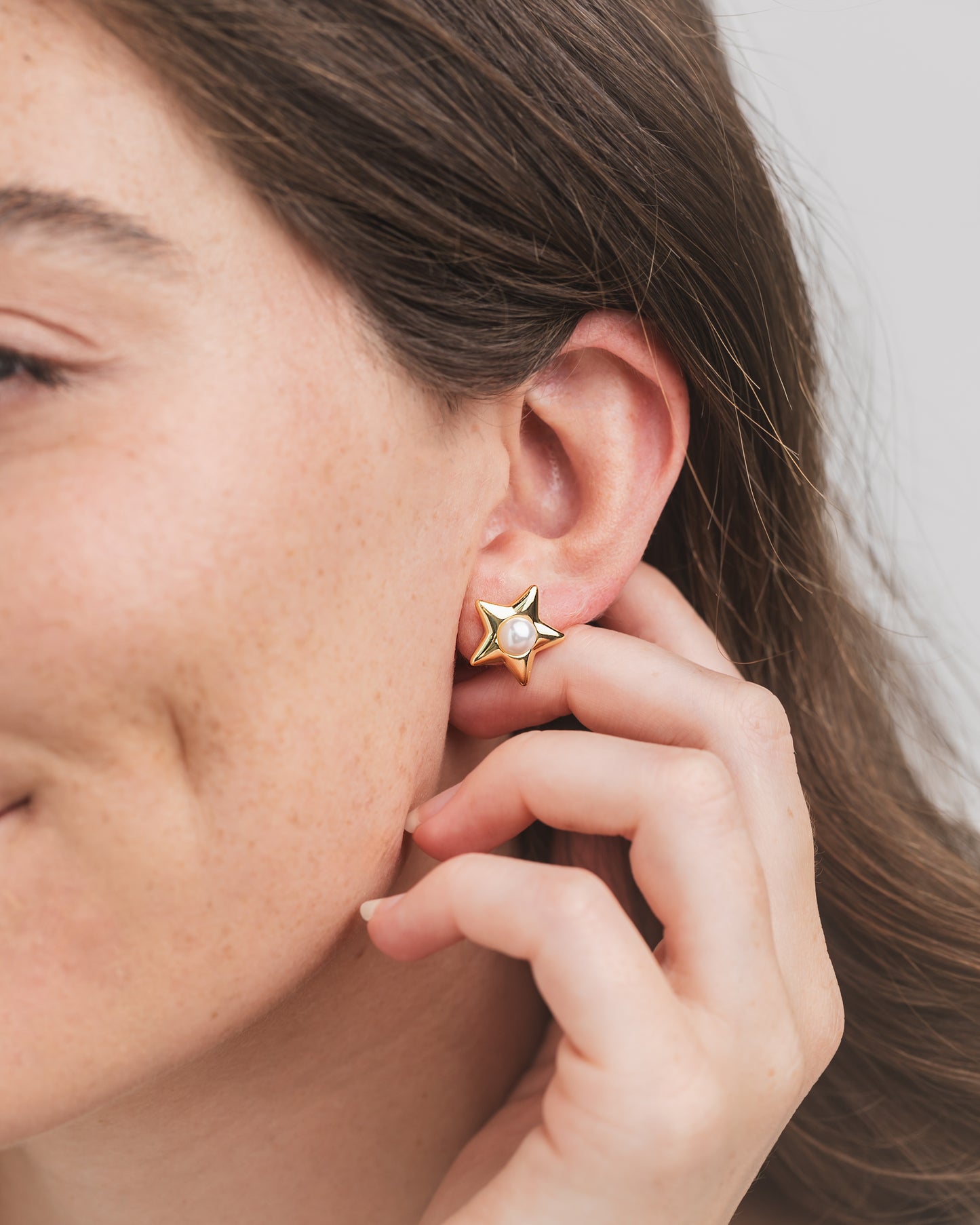 Hazel Puffy Heart Studs
